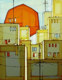 Salman Farooqi, 14 x 18 Inch, Acrylic on Canvas, Cityscape Painting-AC-SF-137